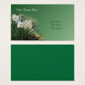 White Daffodils Flower Art Visitekaartjes (Voorkant /achterkant)