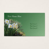 White Daffodils Flower Art Visitekaartjes (Voorkant)