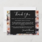 WHITE DAHLIA FLORAL ELEGANT DANK U KAART (Voorkant)