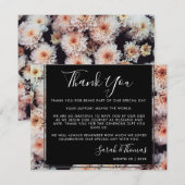 WHITE DAHLIA FLORAL ELEGANT DANK U KAART (Voorkant / Achterkant)