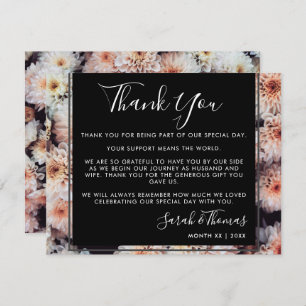 WHITE DAHLIA FLORAL ELEGANT DANK U KAART