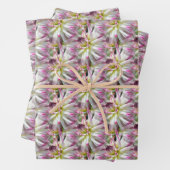 White Dahlia Flower Pattern Nature Inpakpapier Vel (In situ)