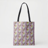 White Dahlia Flower Pattern Nature Tote Bag (Voorkant)