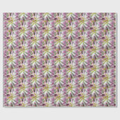 White Dahlia Flower Pattern Natuur    Cadeaupapier (Vlak)