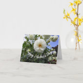 White Dahlia Moederdag Kaart (Gele Bloem)