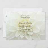 White Dahlia ・ Rehearsal Dinner Invitation Kaart (Achterkant)