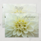 White Dahlia ・ Rehearsal Dinner Invitation Kaart (Voorkant / Achterkant)