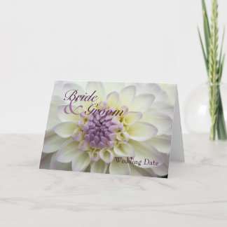White Dahlia · Save the Date Kaart