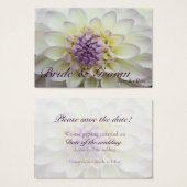 White Dahlia · Save the Date Mini Kaart (Voorkant /achterkant)