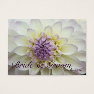 White Dahlia · Save the Date Mini Kaart