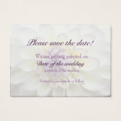 White Dahlia · Save the Date Mini Kaart (Achterkant)