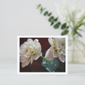 White Dahlias Briefkaart (Staand voorkant)