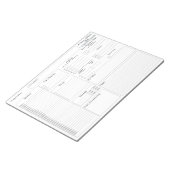 White Daily Planner | 5 en 1 Food Journal Notitieblok (Schuin)
