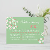 White Dainties Floral Uitnodiging (Staand voorkant)