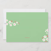 White Dainties Floral Uitnodiging (Achterkant)