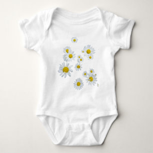White Daisies Baby Bodysuit