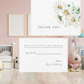 White Daisies Baby shower Bedankt