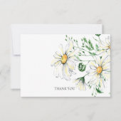 White Daisies Baby shower Bedankt (Voorkant)