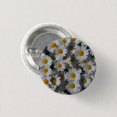 White Daisies Badge Ronde Button 3,2 Cm (Voorkant /achterkant)