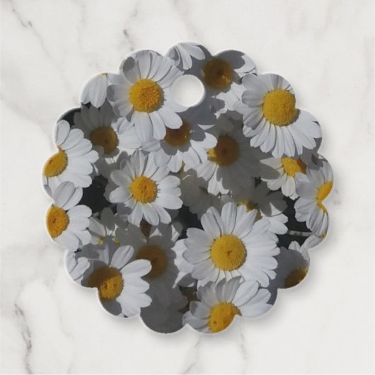 White Daisies Bedankjes Labels (Voorkant)