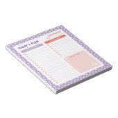 White Daisies Bloemen Dagelijks te doen Lijst Plan Notitieblok (Schuin)