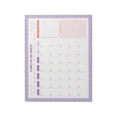 White Daisies Bloemen Maandelijks te doen Lijst Pl Notitieblok (Linkerzijde)