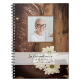 White Daisies Boots Funeral Memorial Gastboek Notitieboek (Voorkant)