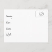 White Daisies Bridal Shower Invitation Uitnodiging Briefkaart (Achterkant)