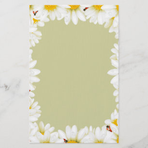 White Daisies Briefpapier