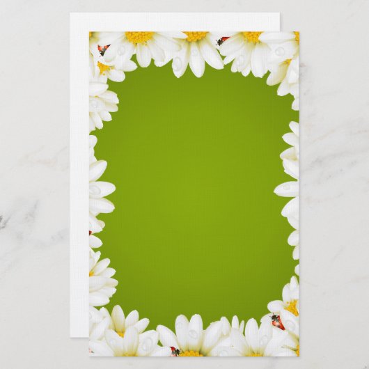 White Daisies Briefpapier (Voorkant / Achterkant)