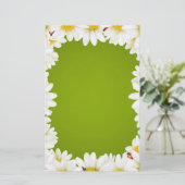 White Daisies Briefpapier (Staand voorkant)