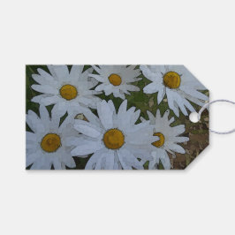 White Daisies Cadeaulabel