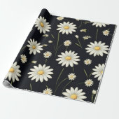 White Daisies Cadeaupapier (Uitgerold)