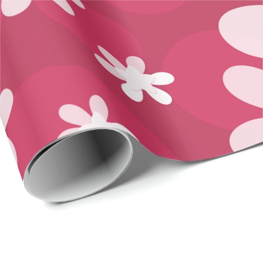 White daisies cadeaupapier (Rol Hoek)