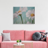 WHITE DAISIES CANVAS AFDRUK (Insitu (Woonkamer))