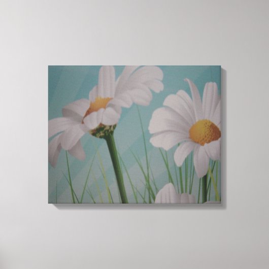WHITE DAISIES CANVAS AFDRUK (Voorkant)