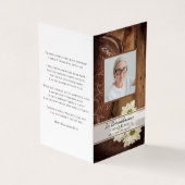 White Daisies Cowboy Boots begrafenisgebed Visitekaartje (Buitenkant)