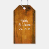 White Daisies Cowboy Boots country Western Wedding Cadeaulabel (Achterkant)