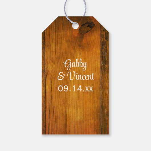 White Daisies Cowboy Boots country Western Wedding Cadeaulabel (Achterkant)