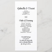 White Daisies Cowboy Boots country Western Wedding Programmakaart (Achterkant)