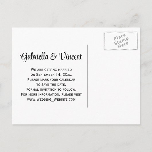 White Daisies Cowboy Boots Wedding Save the Date Aankondigingskaart (Achterkant)