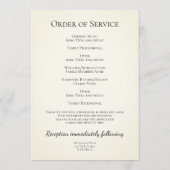 White Daisies Cowboy Boots Western Funeral Service Programmakaart (Achterkant)