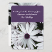 White Daisies Custom 5,5 x 7,5-inch uitnodigingen (Voorkant / Achterkant)