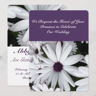 White Daisies Custom 5,5 x 7,5-inch uitnodigingen