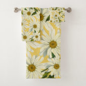 White Daisies Daisy Flower Yellow Bright Cheerful Bad Handdoek (Insitu)
