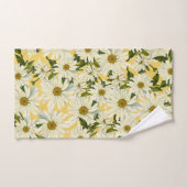 White Daisies Daisy Flower Yellow Bright Cheerful Bad Handdoek (Handdoek)