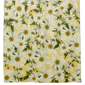 White Daisies Daisy Flower Yellow Bright Cheerful Douchegordijn (Voorkant)