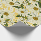 White Daisies Daisy Flower Yellow Bright Party Cadeaupapier (Hoek)
