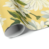 White Daisies Daisy Flower Yellow Bright Party Cadeaupapier (Rol Hoek)