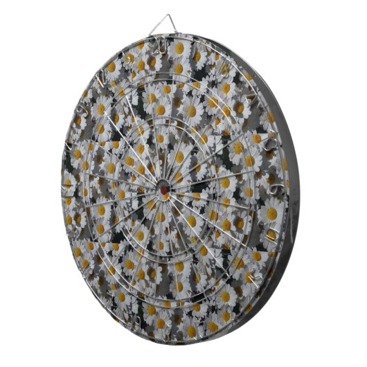 White Daisies Dartbord (Voorkant Rechts)